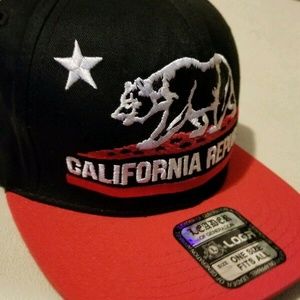 California Republic Cali Bear Snapback Hat Adjusta